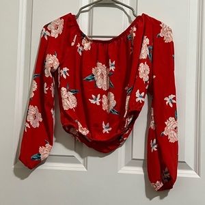 Windsor Floral long sleeve crop top
